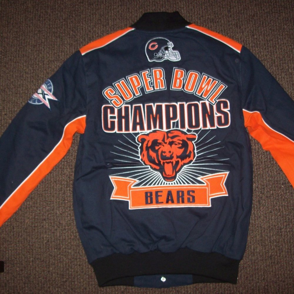CHICAGO BEARS SUPER BOWL XX CHAMP JACKET 3X 4X 6X - Picture 8 of 12